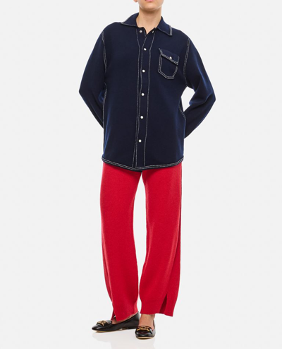 Barrie Cashmere Jogging Pants In Red