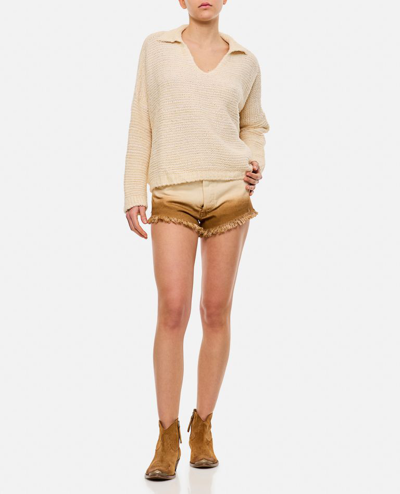 Alanui Shades Of Eden Denim Shorts In Multi