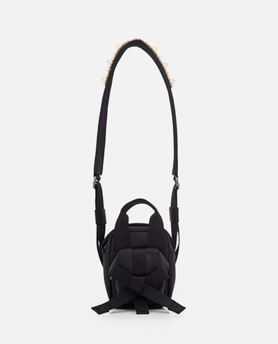 Shop Simone Rocha Beaded Mini Classic Bow Crossbody Bag In Black