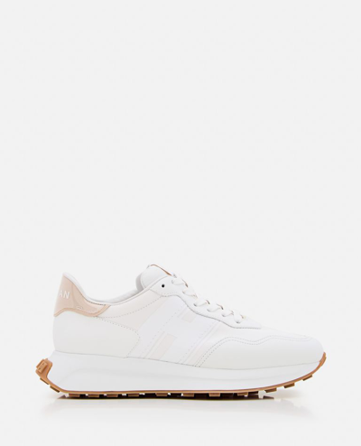 Shop Hogan H641 H Sneakers In White