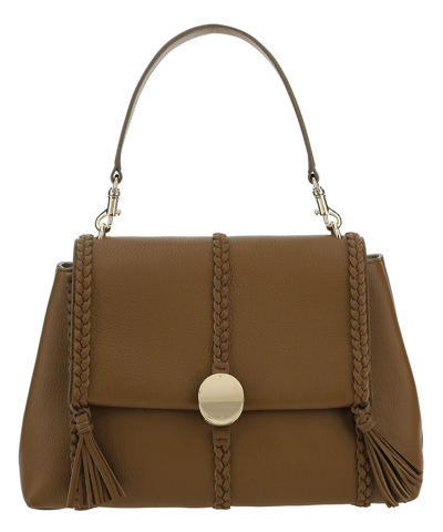 Shop Polo Ralph Lauren Pénélope Handbag In Brown