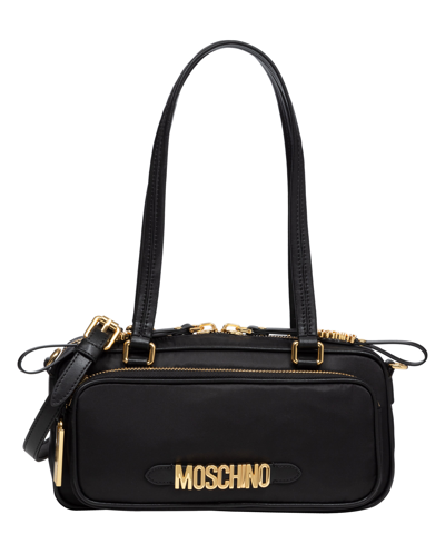 Shop Moschino Shoulder Bag In Black