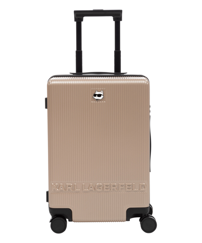 Shop Karl Lagerfeld Suitcase In Beige