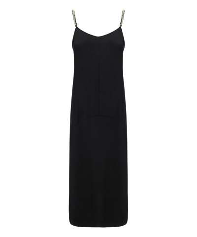 Shop Lanvin Summer Midi Dress In Black