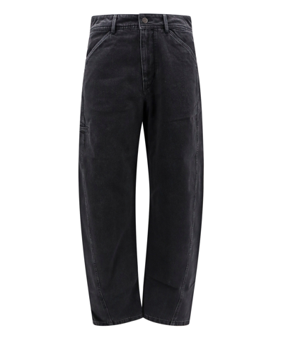 Shop Lemaire Twisted Workwear Jeans In Black