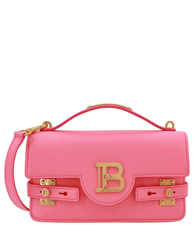 Shop Balmain B-buzz 24 Crossbody Bag In Pink