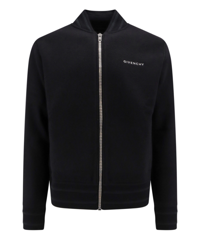 Shop Givenchy Zip-up Sweatshirt In Black