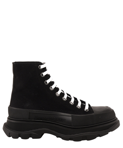 Shop Alexander Mcqueen Tread Slick High-top Sneakers In Black