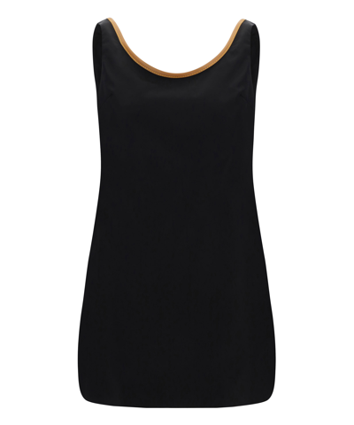 Shop Prada Mini Dress In Black