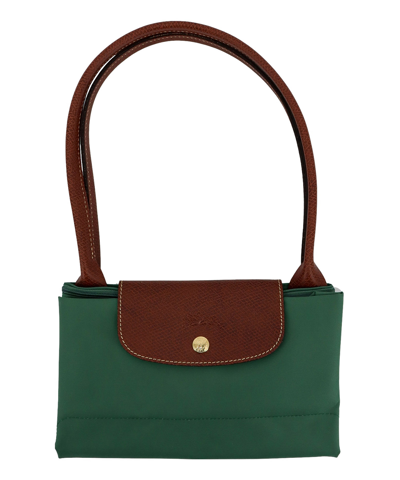 Shop Longchamp Le Pliage Shoulder Bag In Green