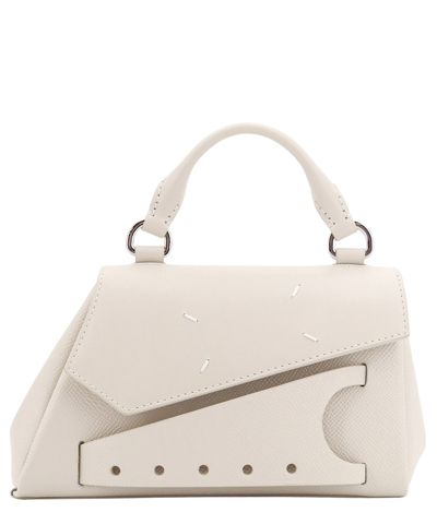 Shop Maison Margiela Snatched Asymmetric Mini Handbag In Beige