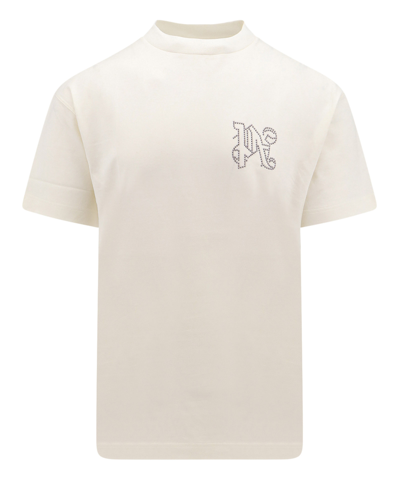 Shop Palm Angels T-shirt In White