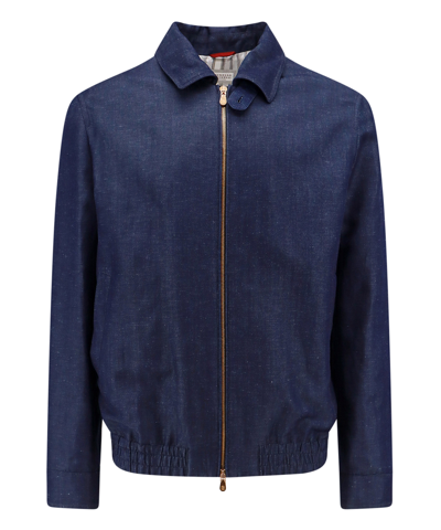 Shop Brunello Cucinelli Jacket In Blue