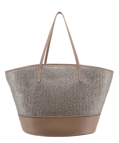 Shop Brunello Cucinelli Tote Bag In Beige