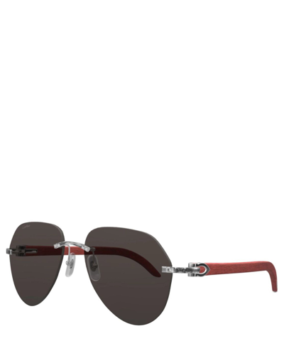 Shop Cartier Sunglasses Ct0007cs In Crl