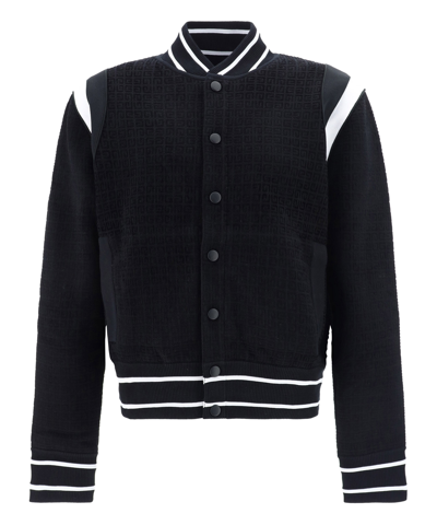 Shop Givenchy College Bomber Jacket In Black