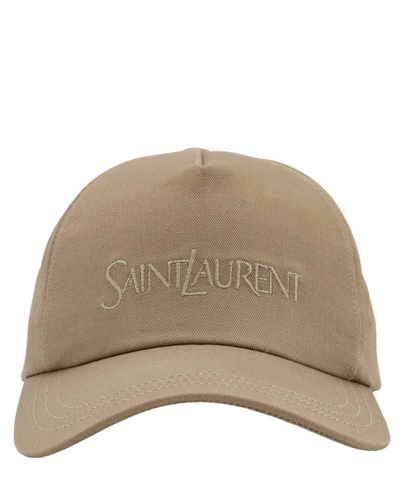 Shop Saint Laurent Hat In Beige