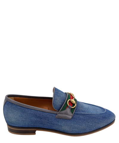 Shop Gucci Loafers In Blue
