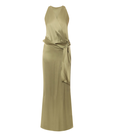 Shop Blumarine Long Dress In Green