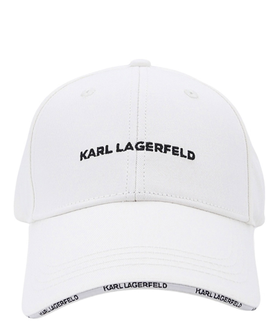 Shop Karl Lagerfeld Hat In White