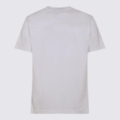 Shop Dsquared2 White And Light Blue Cotton T-shirt