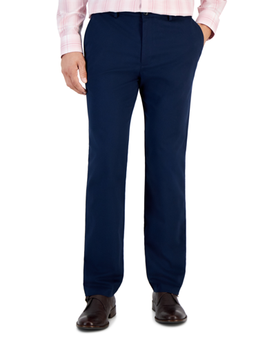 Shop Alfani Men's Easy Stretch Pants, Created For Macy's In Neo Navy