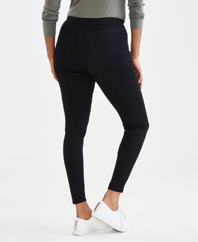 Style & Co Petite Mid-rise Pull On Jeggings, Created For Macy's In Rinse