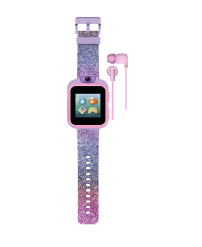 Shop Playzoom Kids Purple Gradient Glitter Silicone Smartwatch 42mm Gift Set