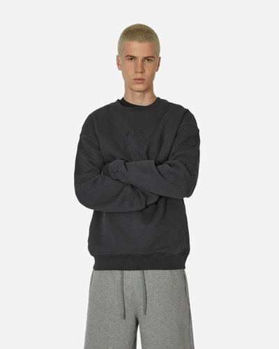 Shop Nike Air Jordan Wordmark Fleece Crewneck Sweatshirt Off Noir In Black