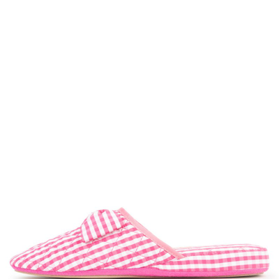 Shop Patricia Green Zoe Gingham Check Slipper In Pink