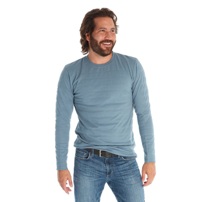 Shop Px Devin Textured Long Sleeve Tee In Blue