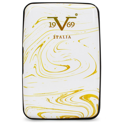Shop 19v69_italia Lava Rfid Wallet And Credit Card Case In White