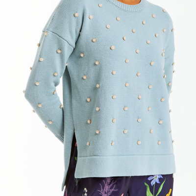 Shop Mestiza Dolcetto Embellished Sweater In Blue