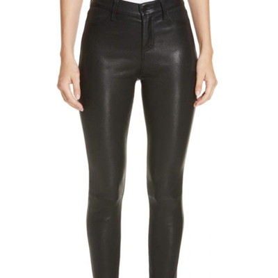 Shop L Agence Adelaide Skinny Leather Pant In Black