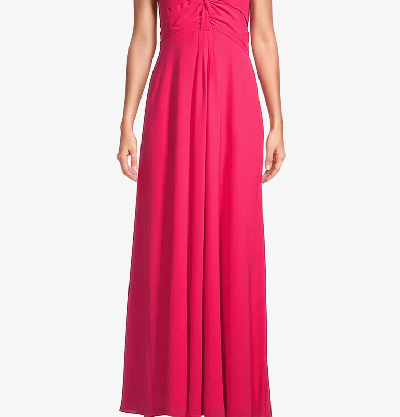 Shop One33 Social The Leona | Georgette Maxi Gown In Pink