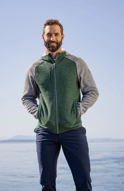 Cutter & Buck Mainsail Full Zip Hooded Mens Jacket In Green