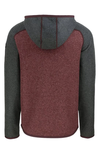 Cutter & Buck Mainsail Full Zip Hooded Mens Jacket In Burgundy