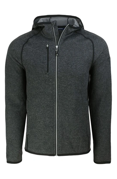 Shop Cutter & Buck Mainsail Knit Hoodie In Charcoal Heather