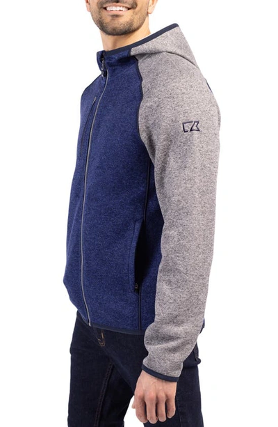 Cutter & Buck Mainsail Full Zip Hooded Mens Jacket In Blue