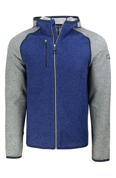 Cutter & Buck Mainsail Full Zip Hooded Mens Jacket In Blue