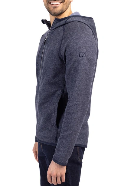 Cutter & Buck Mainsail Knit Hoodie In Liberty Navy Heather