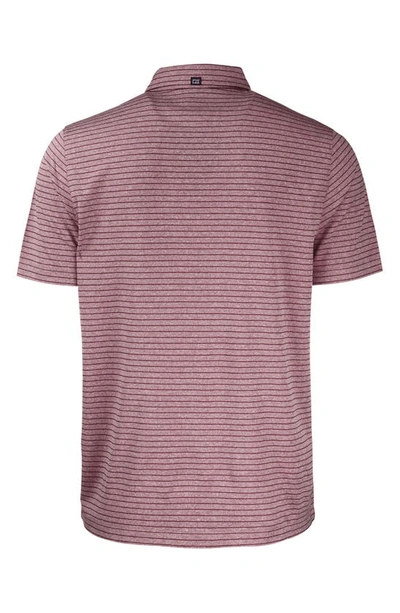 Cutter & Buck Forge Recycled Polyester Polo In Bordeaux Heather