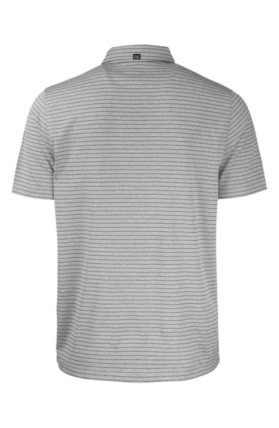 Cutter & Buck Forge Eco Heather Stripe Stretch Recycled Mens Polo In Gray