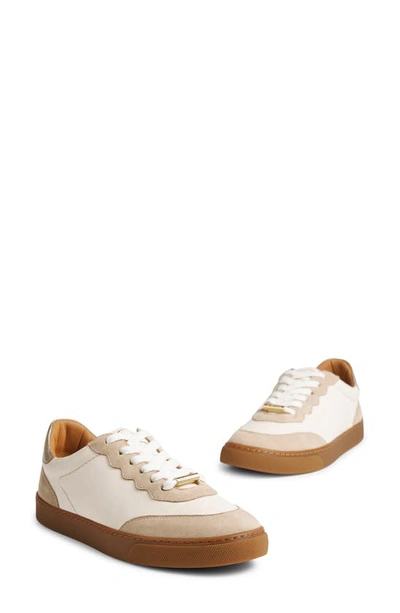 Shop Lk Bennett Low Top Sneaker In White/ Natural