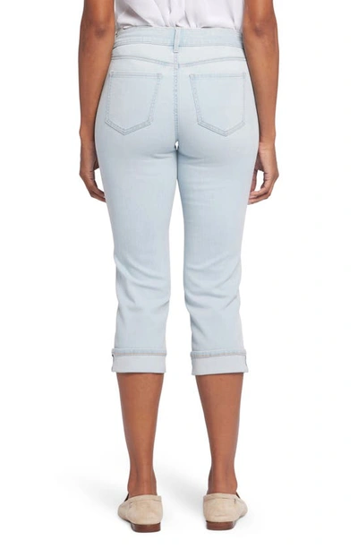 Shop Nydj Marilyn Roll Cuff Crop Capri Jeans In Oceanfront