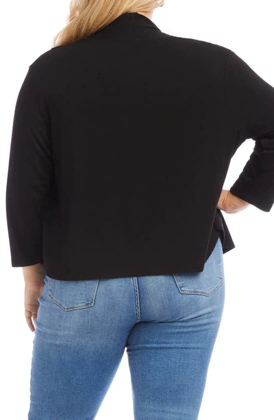 Karen Kane Calli Draped Open Front Cardigan In Black