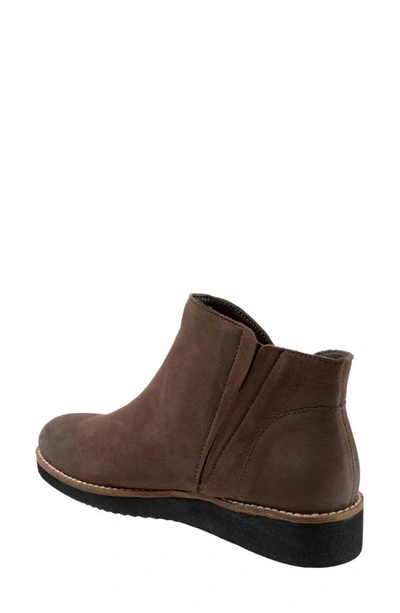 Softwalk Wesley Bootie In Dark Brown Nubuck