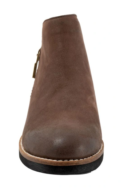 Softwalk Wesley Bootie In Dark Brown Nubuck