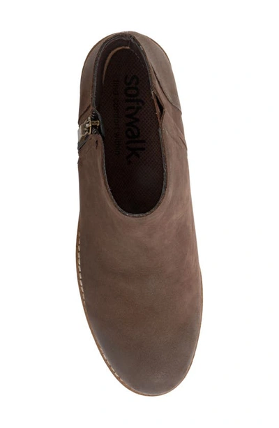 Softwalk Wesley Bootie In Dark Brown Nubuck