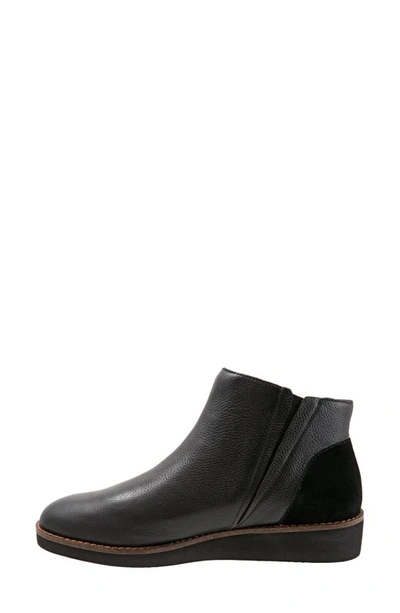 Softwalk Wesley Bootie In Black Leather